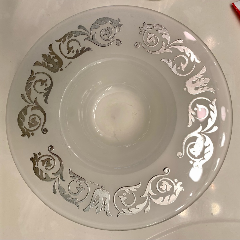 Egizia Argento decorative glass bowl